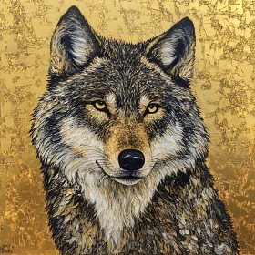 Golden Gaze: A Wolf's Portrait