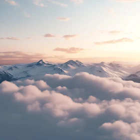 Mountain Peaks Cloudscape