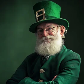 Man in Green Suit and Hat