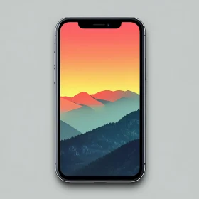 Gradient Mountain View on Phone