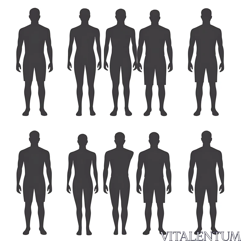 Anatomical Silhouettes: A Visual Guide AI Image