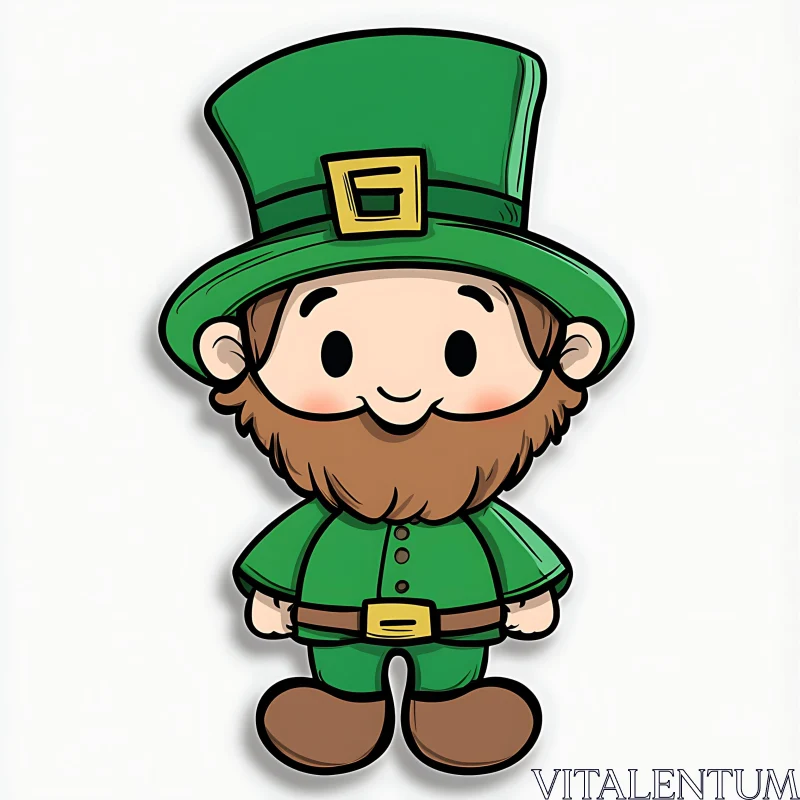 AI ART Whimsical Leprechaun Cartoon Character