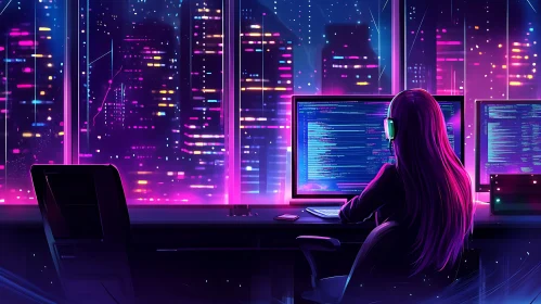 Coder in Neon City