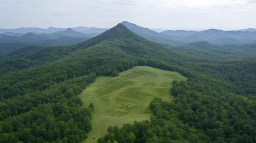 Lush Mountain Landscape Aerial View