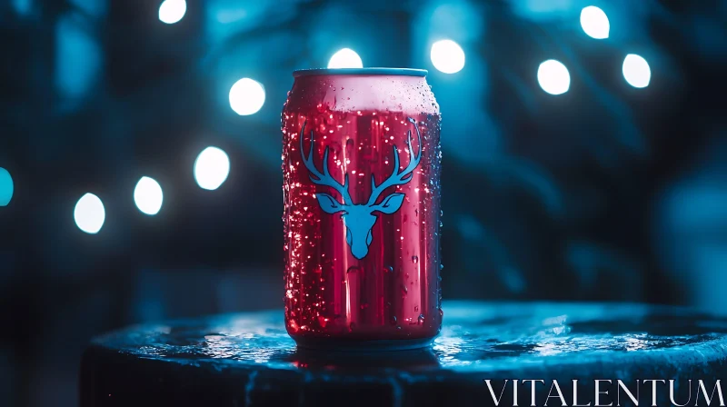 AI ART Chilled Can with Deer Emblem