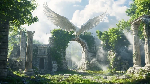 Winged Stallion in a Lost World
