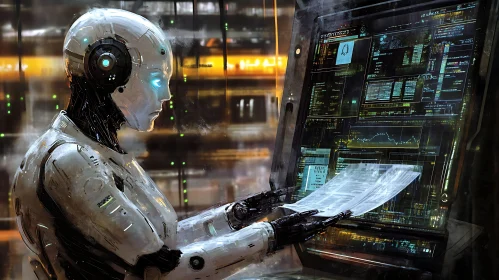 Artificial Intelligence Analyzing Data