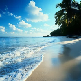 Serene Ocean View with White Sand