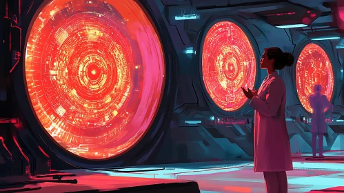 Advanced Research Lab with Circular Portals