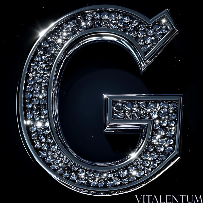 Opulent Diamond Letter G AI Image