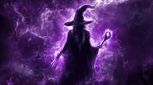 Mystical Sorceress with Orb Illustration