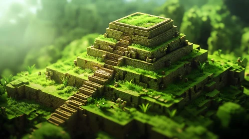 Lush Blocky Pyramid