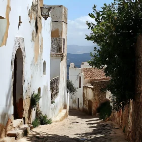 Historic Mediterranean Street with Weathered Architecture