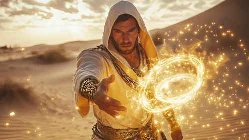 Desert Mage Casting Spell