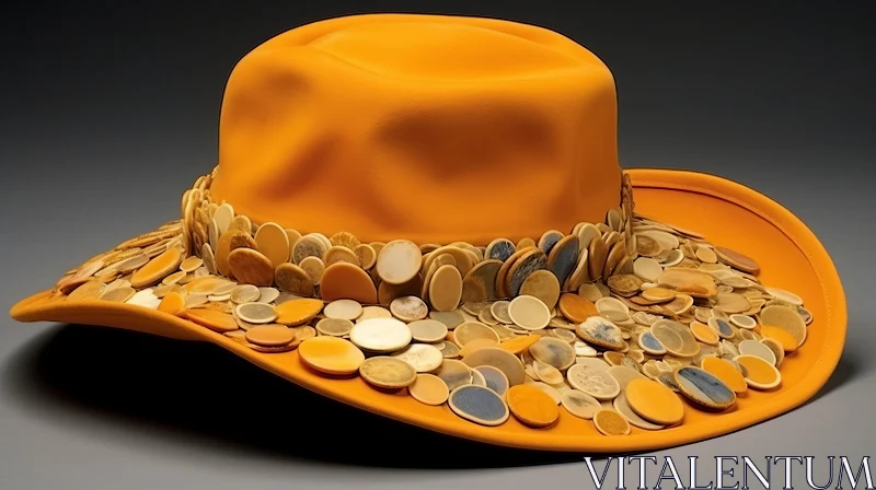 AI ART Captivating Orange Cowboy Hat: A Vibrant Artwork