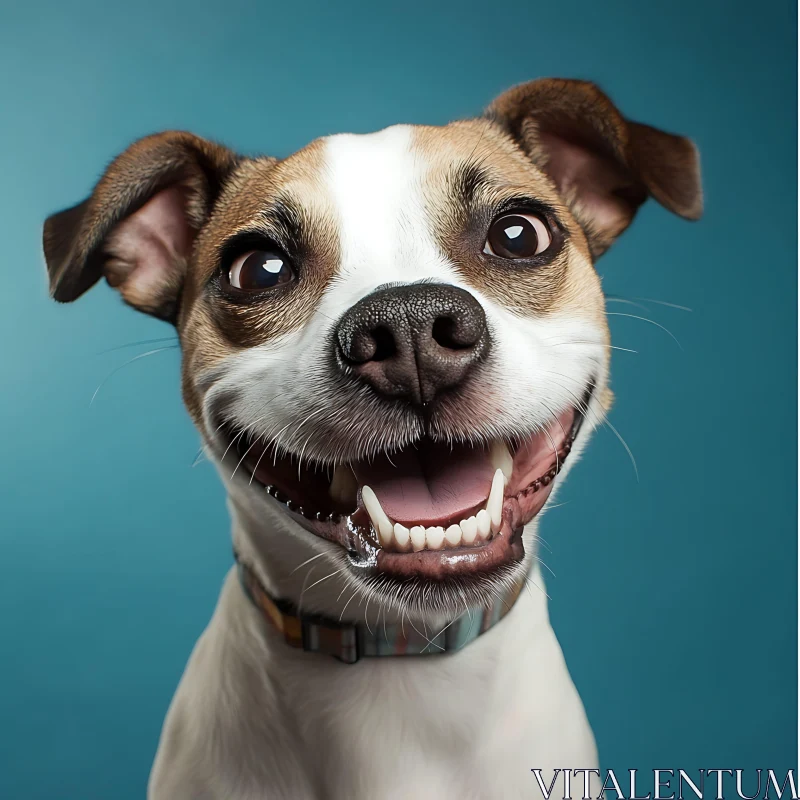 Cheerful Dog with Wide Smile AI Image