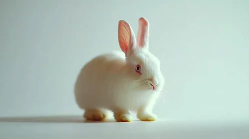 Elegant White Bunny Still Life