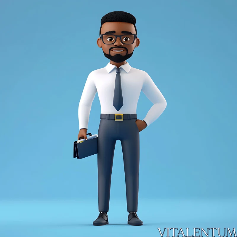 AI ART Stylized 3D Man in Business Suit