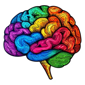 Psychedelic Brain Art - Neurology Design