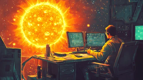 Star proximity work station digital art