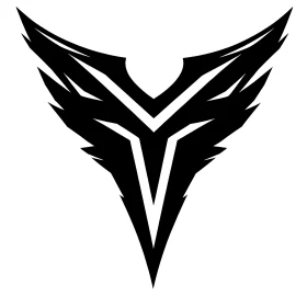 Stylized Wings Abstract Vector Art