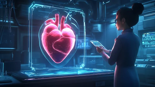 Advanced Medical Technology: Heart Hologram