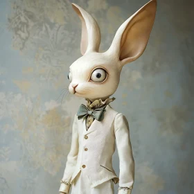 Anthropomorphic Rabbit in White Suit