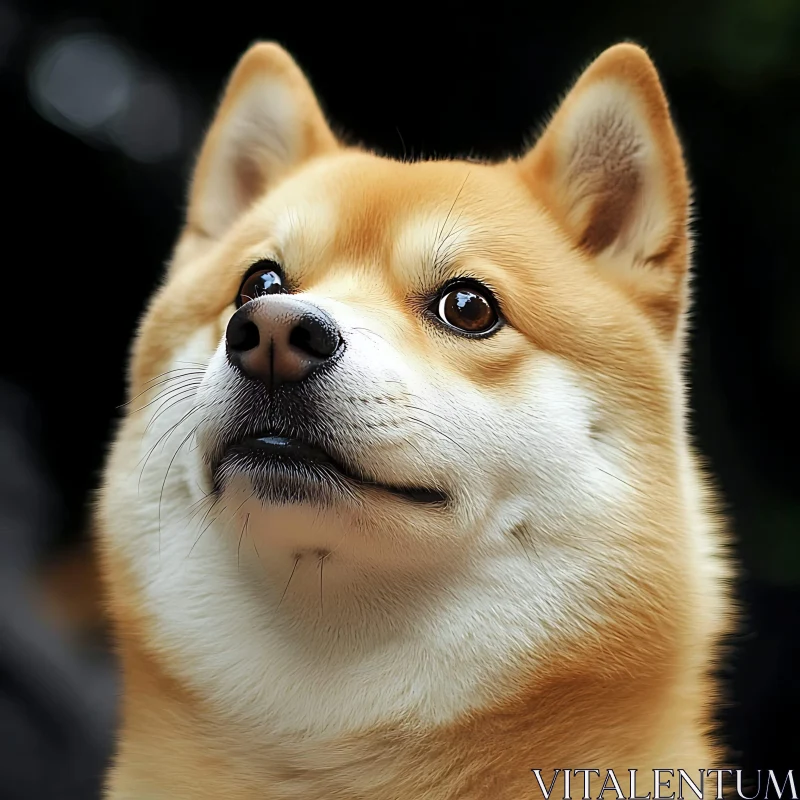 Shiba Inu Dog Close-Up AI Image