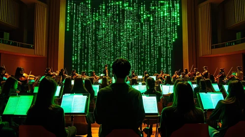 Green Symphony: Orchestra in Digital Light