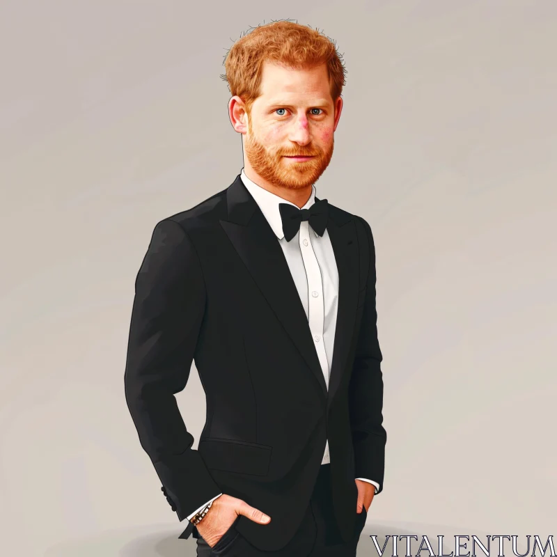 Royal Look of Prince Harry AI Image