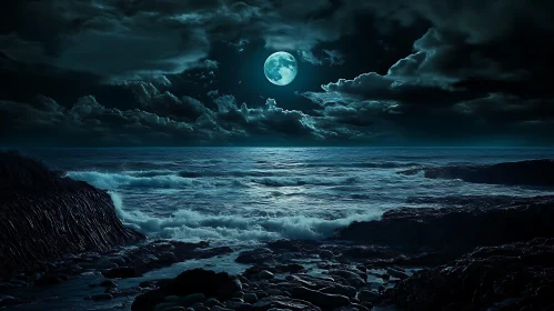 Ocean Under Moonlight