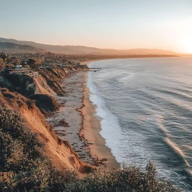 Sunset over the Ocean Coastline