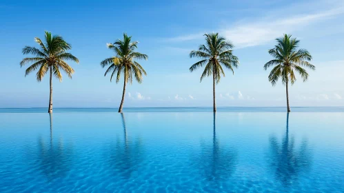 Serene Island View with Palm Trees