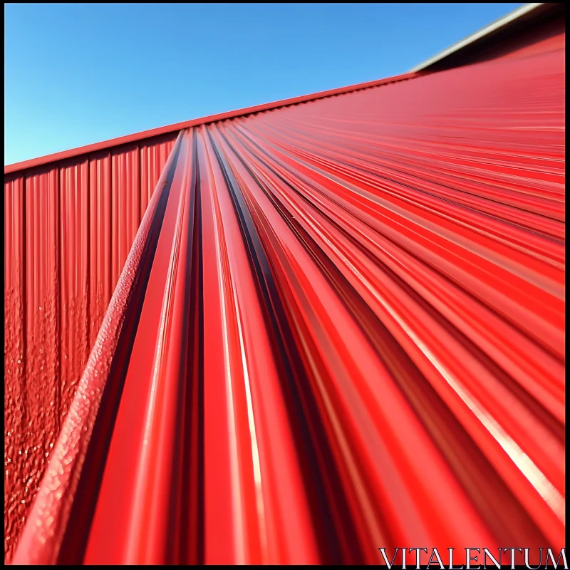 Abstract Red Metal Sheet AI Image