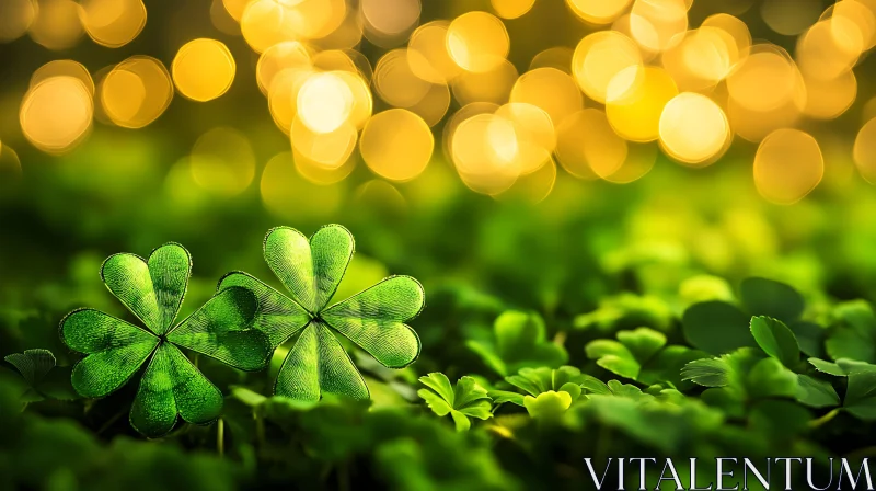 Shamrocks and Bokeh AI Image