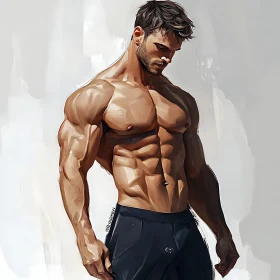 Athletic Man Digital Art