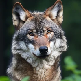 Close-up of a wild wolf
