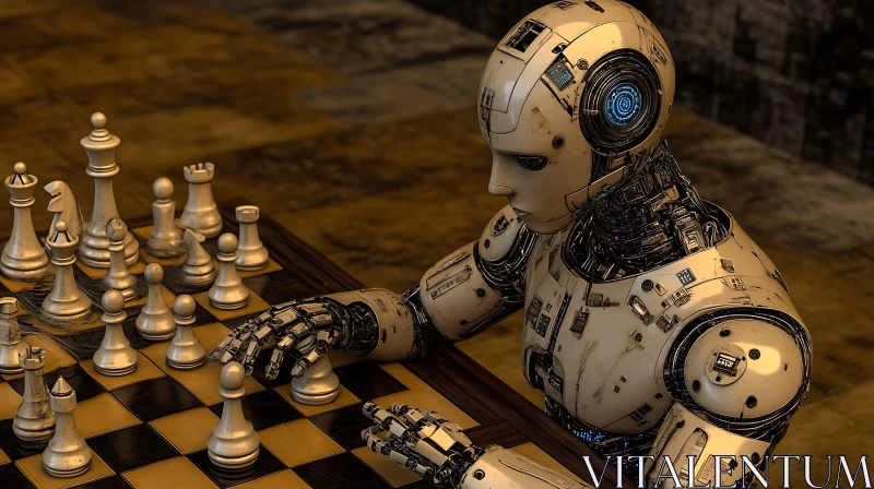 Android Plays Chess: Machine Strategy AI Image