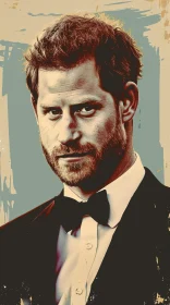 Elegant Prince Harry Portrait