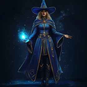 Mystical Witch with Glowing Orb