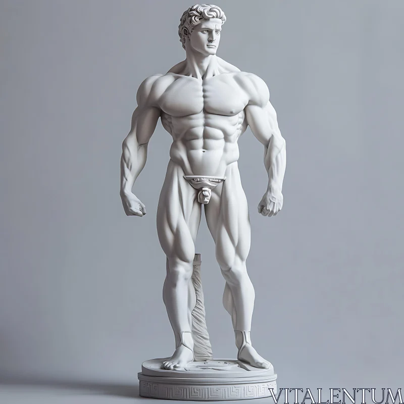 AI ART Anatomically Detailed Marble Statue