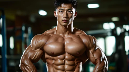 Strong Man with Defined Muscles