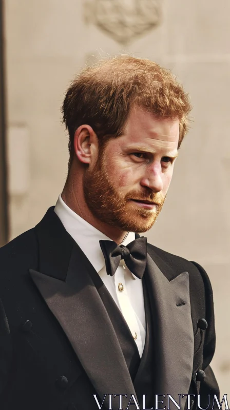 Prince Harry's Formal Attire AI Image