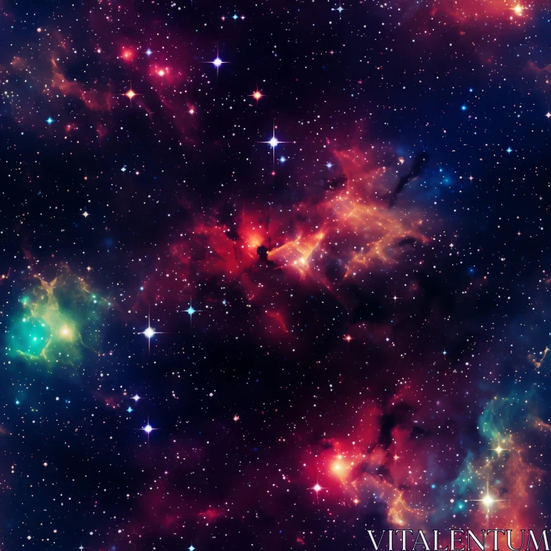 AI ART Stellar Nebula Wallpaper - A Journey into the Cosmos