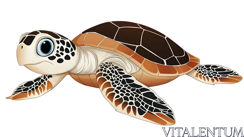 Whimsical Turtle Cartoon