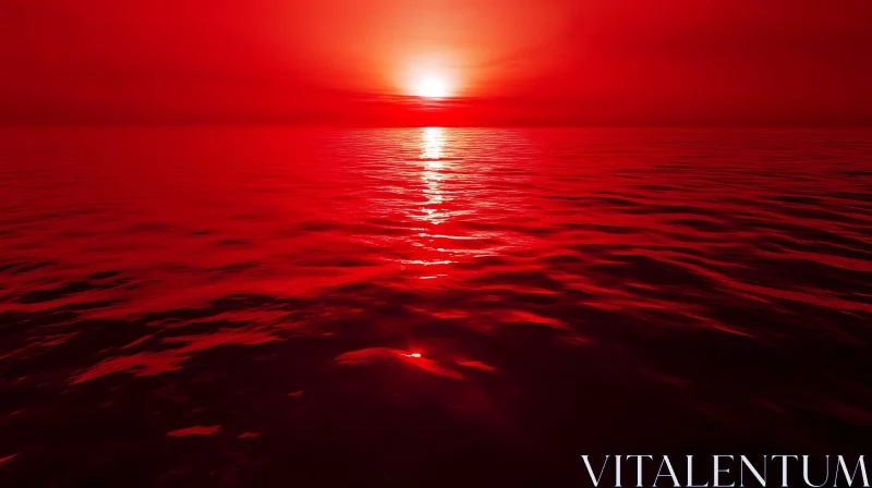Crimson Sea Sunset
