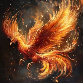 Phoenix Rising From Embers