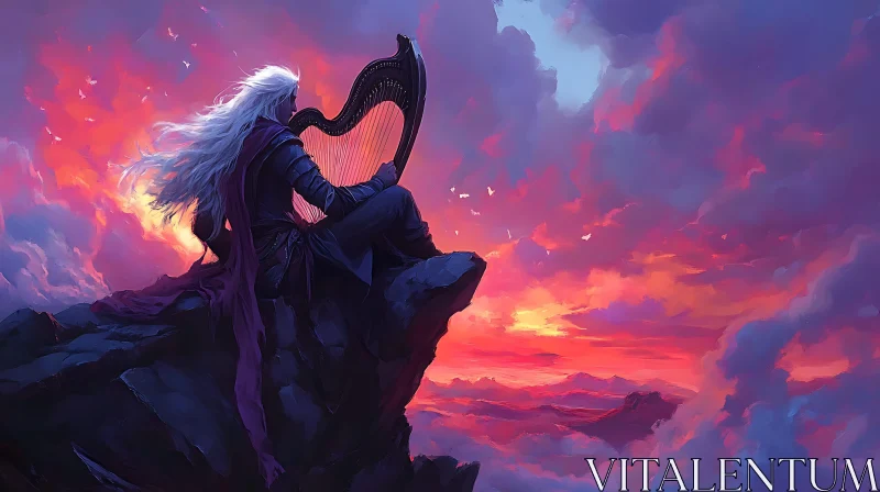 Cliffside Serenade: A Sunset Melody