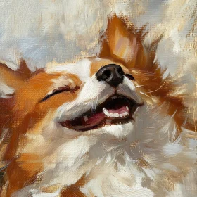 Delightful Dog Portrait in Art