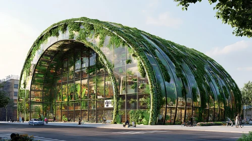 Luxurious Greenery-Embraced Glass Greenhouse